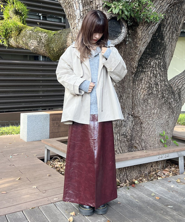 BEAMS HEARTのショート トレンチ コート 25AW 秋 ライトアウター レディース 2WAY スタンドカラーを使ったコーディネートを紹介します。｜Rakuten Fashion(楽天ファッション／旧楽天ブランドアベニュー)6549979