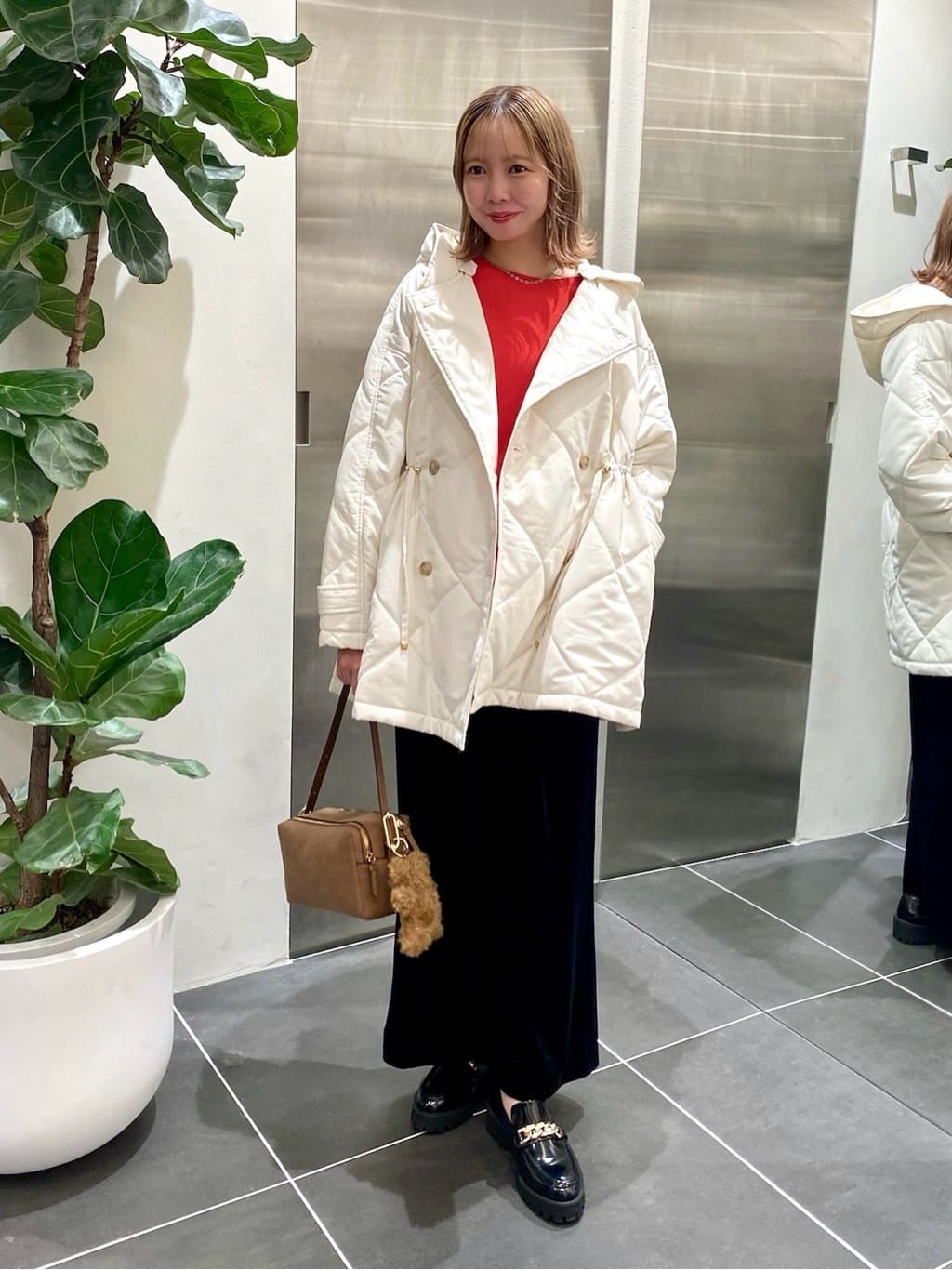 NATURAL BEAUTY BASICの2wayダイヤキルティングブルゾンを使った 