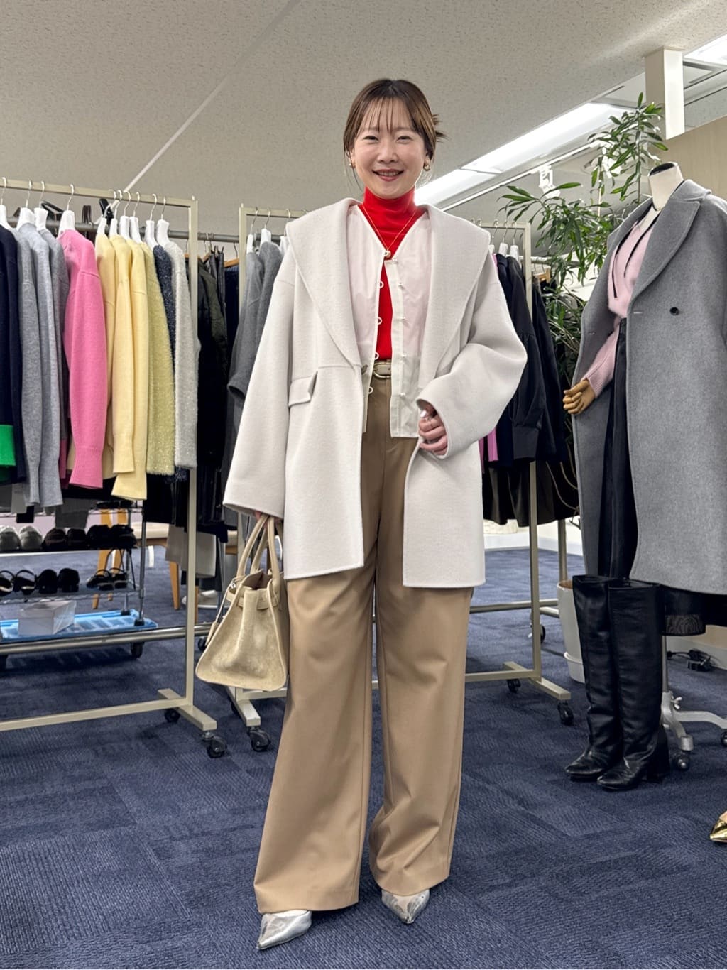 レディース コーデ まとめ売り　ショール付き 7点セット（8コーデ） LL& L NOLLEY'SのSUPER140リバーショールコートを使ったコーディネート