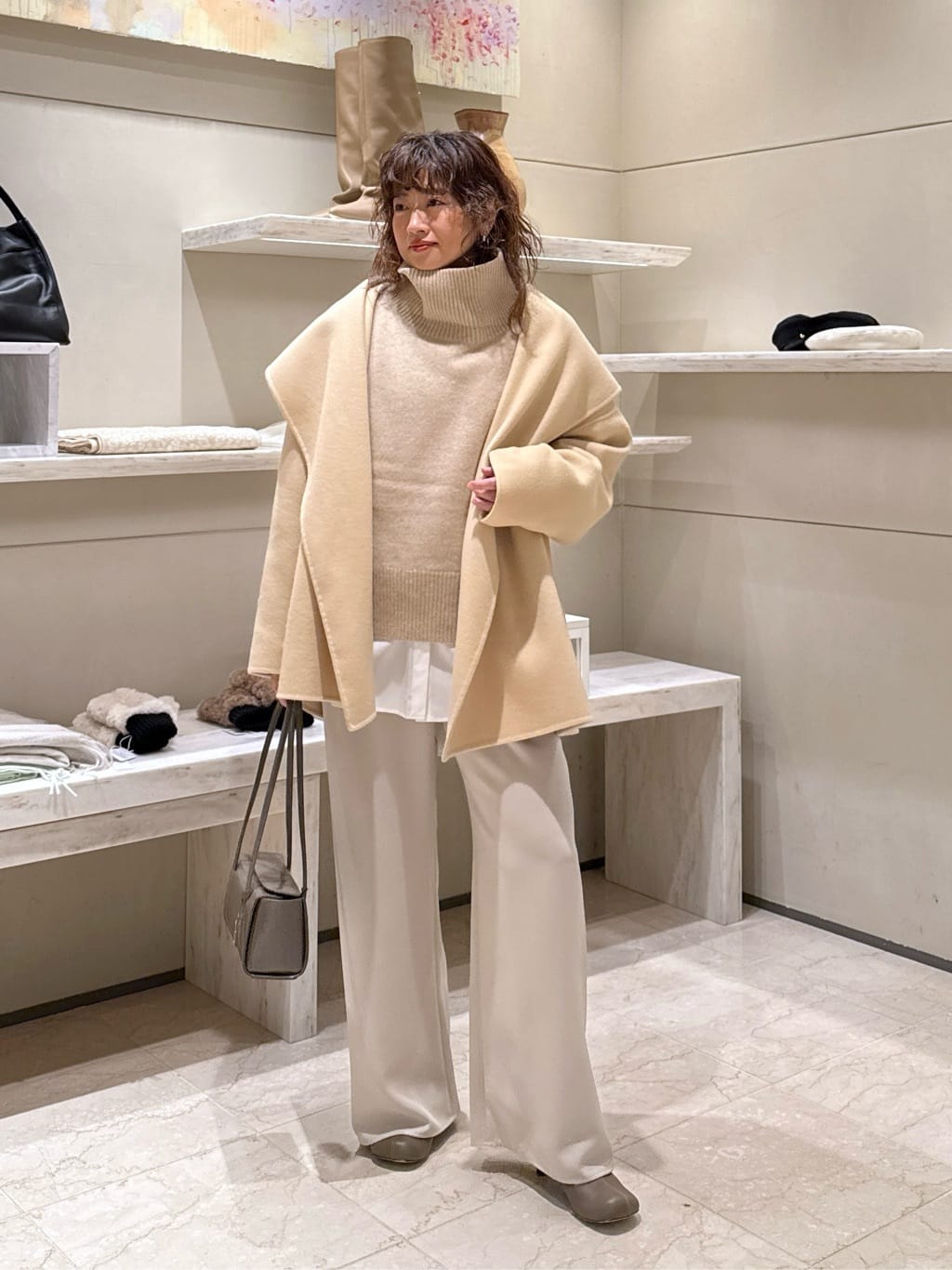 GALLARDAGALANTEの【累計販売1万枚超!】【美脚パンツ】ワイドドロストパンツを使ったコーディネートを紹介します。｜Rakuten Fashion(楽天ファッション／旧楽天ブランドアベニュー)6553821