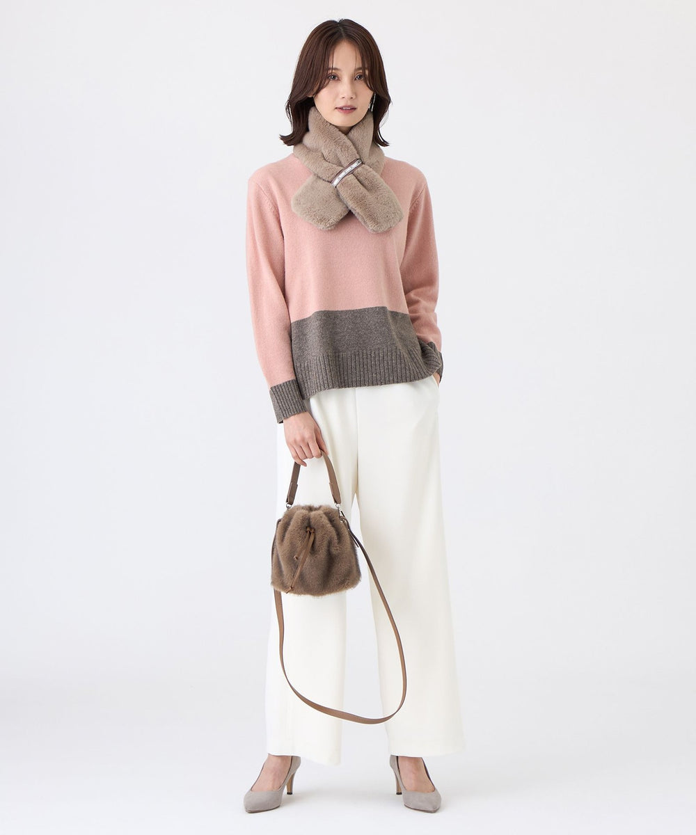 TRANS WORKの【ウォッシャブル】エアリーウールニットプルオーバーを使ったコーディネートを紹介します。｜Rakuten Fashion(楽天ファッション／旧楽天ブランドアベニュー)6554663