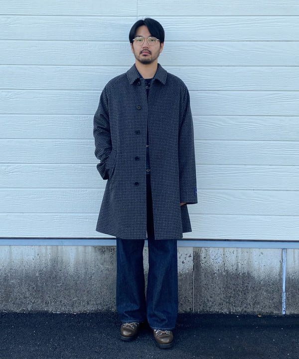 BEAMS HEARTの140Sウール チェック柄 ステンカラーコートを使ったコーディネートを紹介します。｜Rakuten Fashion(楽天ファッション／旧楽天ブランドアベニュー)6556290