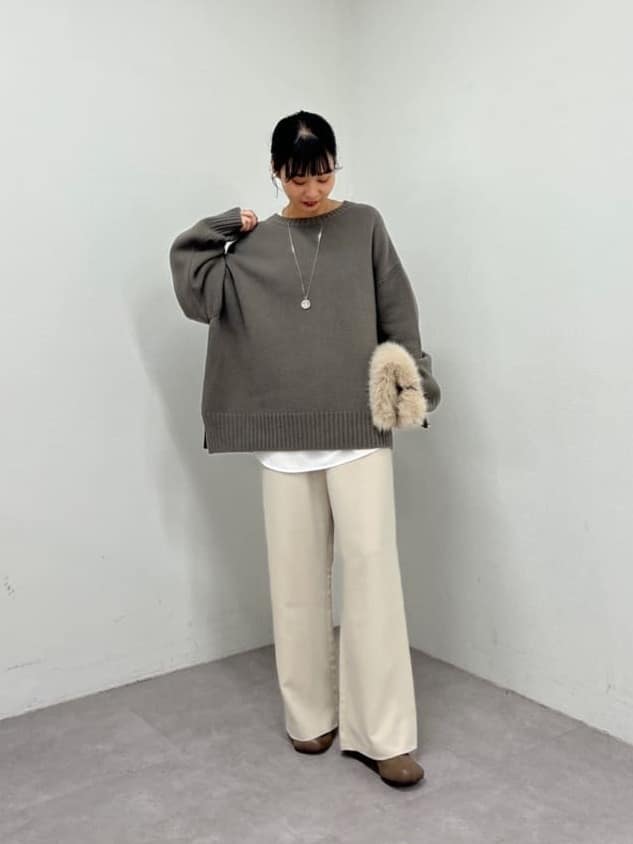 GALLARDAGALANTEの【累計販売1万枚超!】【美脚パンツ】ワイドドロストパンツを使ったコーディネートを紹介します。｜Rakuten Fashion(楽天ファッション／旧楽天ブランドアベニュー)6557328