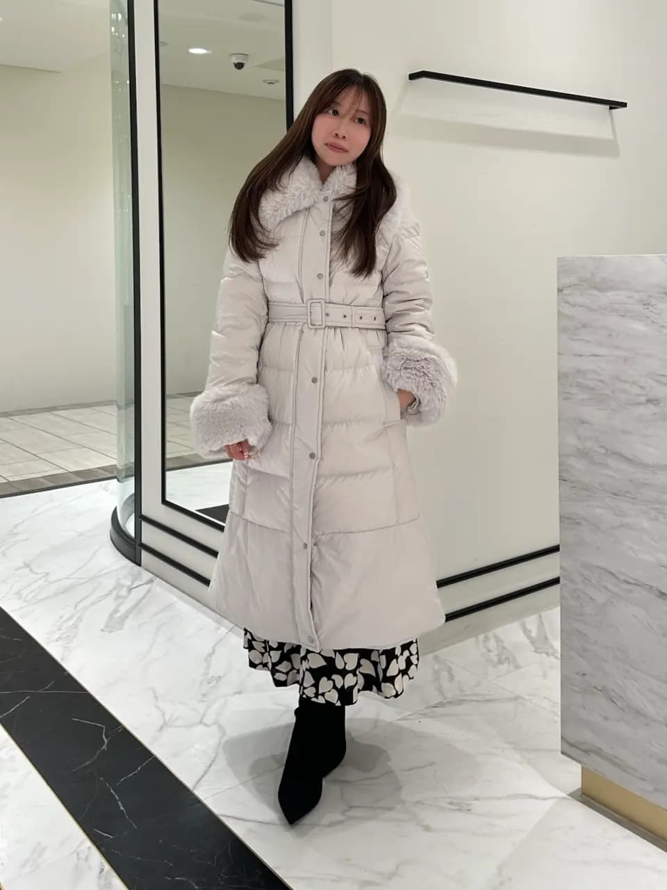 GRACE CONTINENTAL | ファーカラーロングダウン | Rakuten Fashion