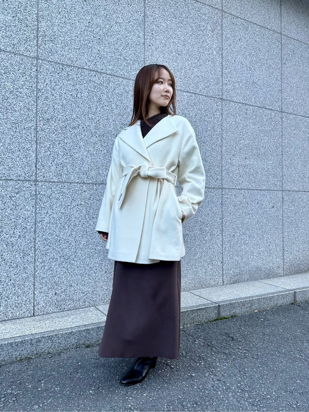 NATURAL BEAUTY BASIC | ベルテッドミディコート | Rakuten Fashion