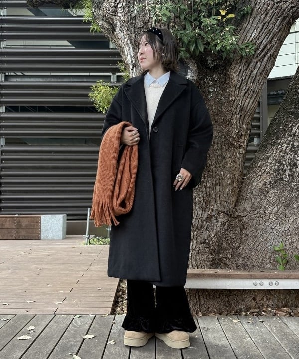 BEAMS HEARTのロング チェスターコートを使ったコーディネートを紹介します。｜Rakuten Fashion(楽天ファッション／旧楽天ブランドアベニュー)6560477