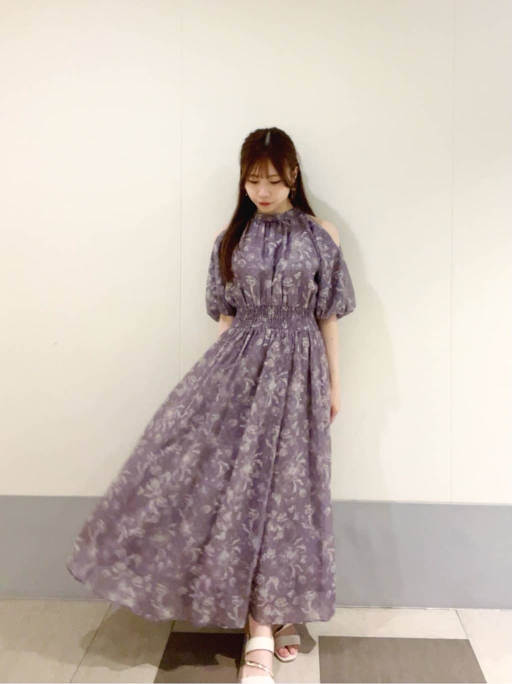 PROPORTION BODY DRESSING | オープンショルダー花柄ワンピース
