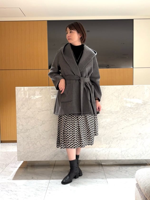 ANAYI | カシミヤ混フードガウンコート | Rakuten Fashion(楽天
