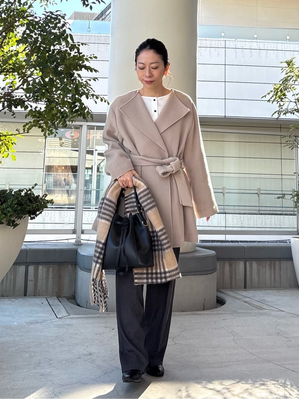 NATURAL BEAUTY BASIC | ベルテッドミディコート | Rakuten Fashion