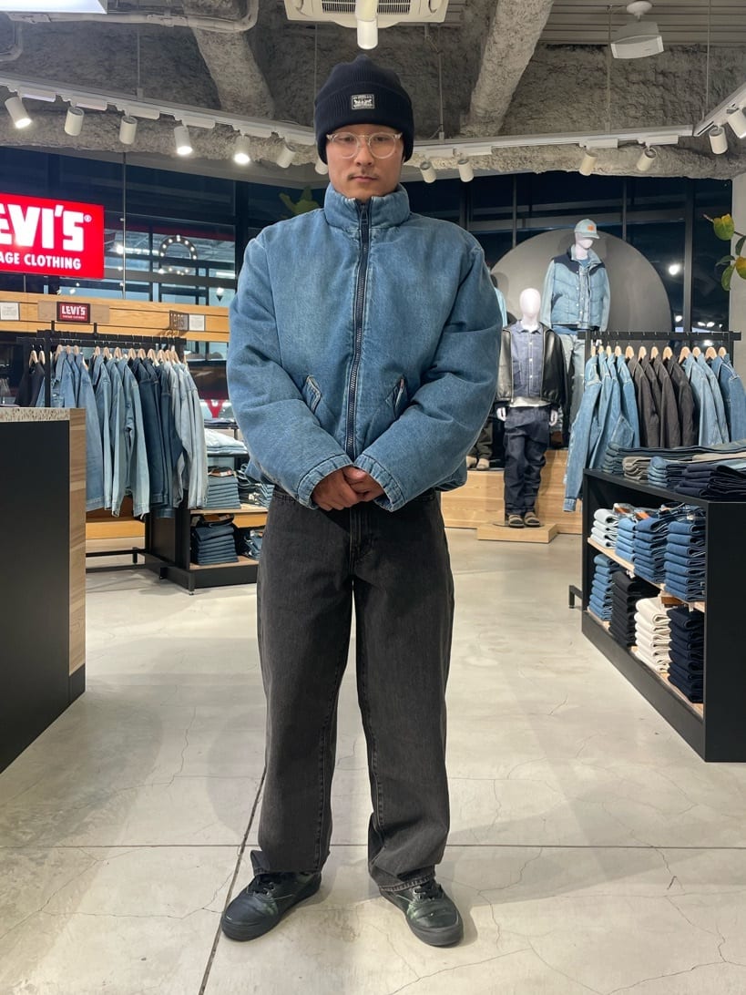 Levi's | BRIGGS ショートパファージャケット インディゴブルー