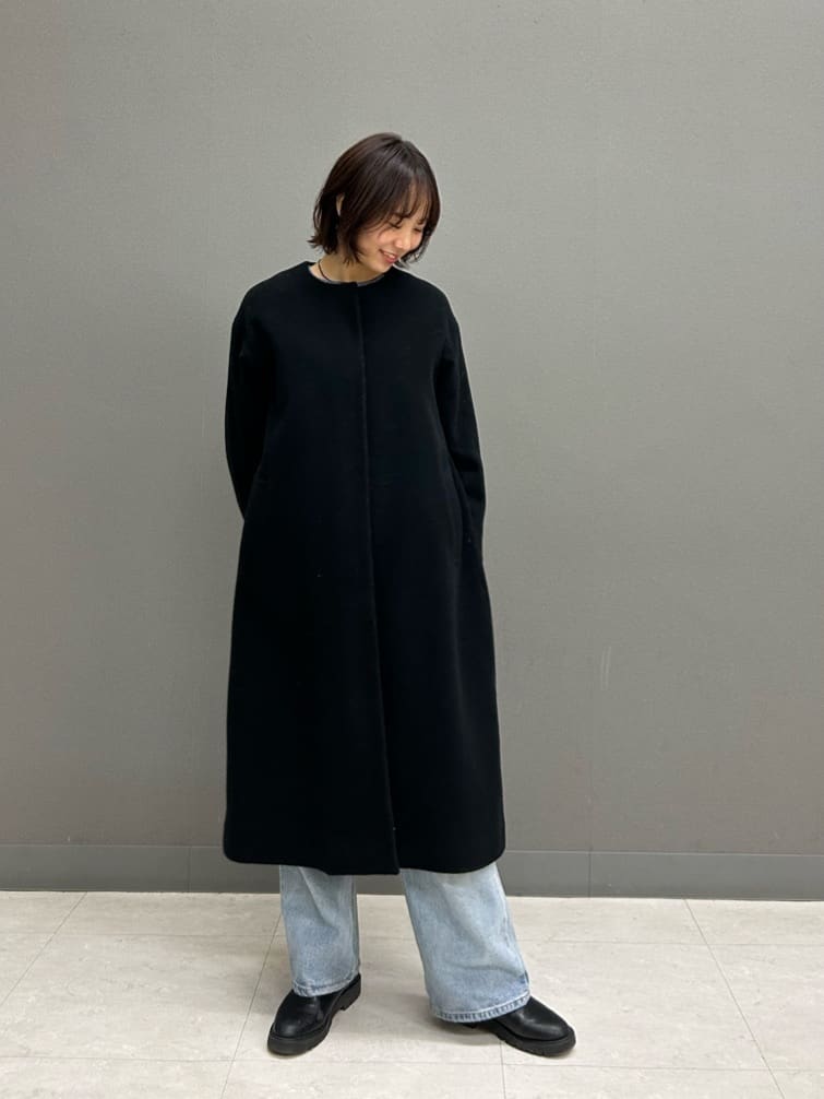 NATURAL BEAUTY BASIC | フォルムノーカラーロングコート | Rakuten