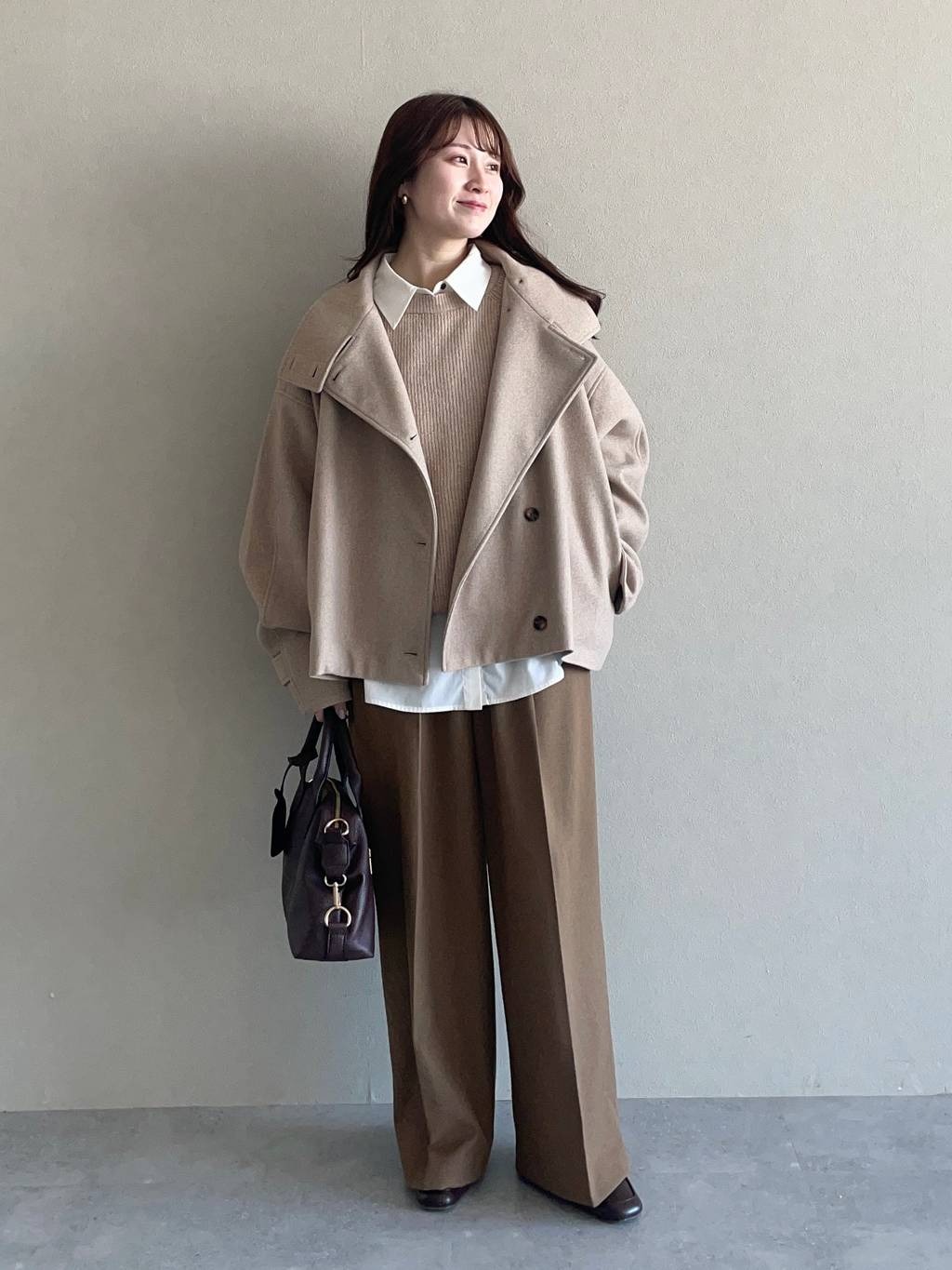 mysty womanのスタンドカラーショートコートを使ったコーディネートを紹介します。｜Rakuten Fashion(楽天ファッション／旧楽天ブランドアベニュー)6575857