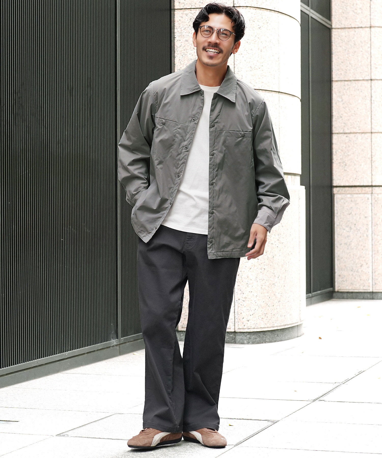 JIGGYS SHOP | 中綿入り ストレッチ ブロード シャツジャケット 軽量