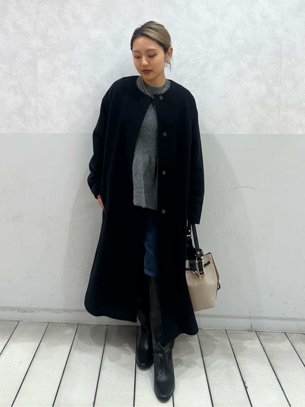 NATURAL BEAUTY BASIC | フォルムノーカラーロングコート | Rakuten