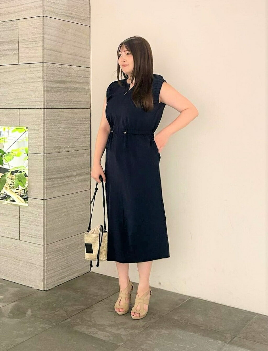 PINKY&DIANNE | スリーブシャーリングワンピース | Rakuten Fashion