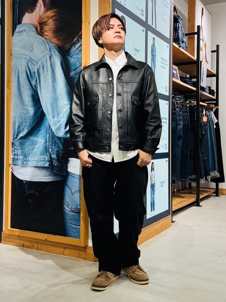 Levi's | PREMIUM BLACK TYPEII TRUCKER LEATHER JACKET | Rakuten