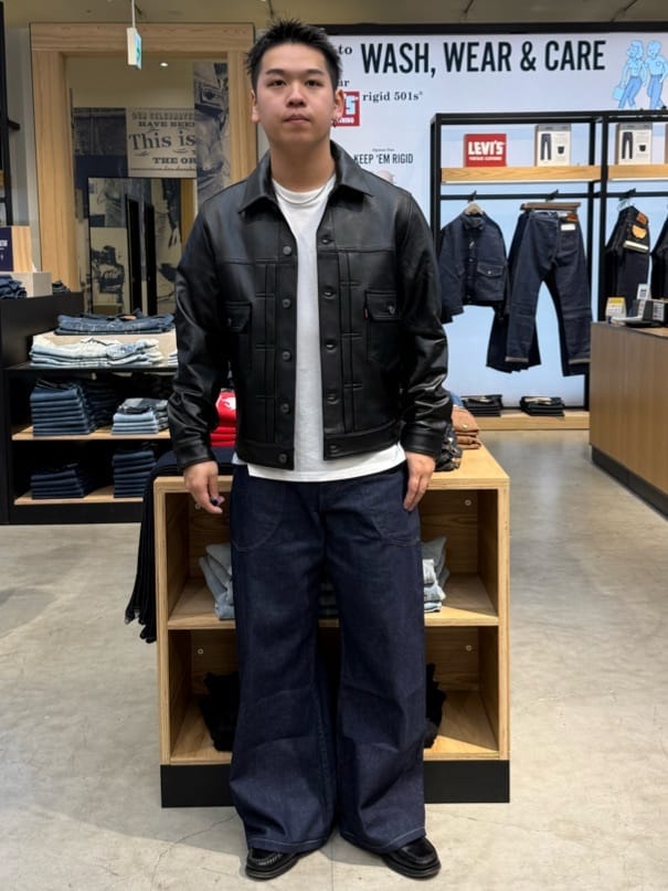 Levi's | PREMIUM BLACK TYPEII TRUCKER LEATHER JACKET | Rakuten