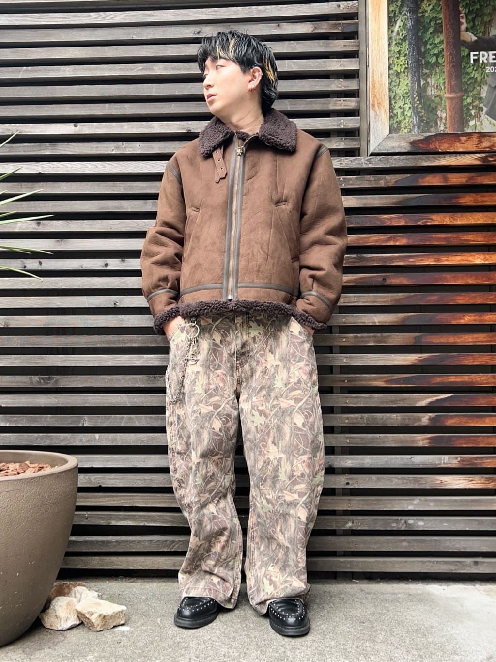 FREAK'S STORE | B-3 フェイクムートン ジャケット | Rakuten Fashion