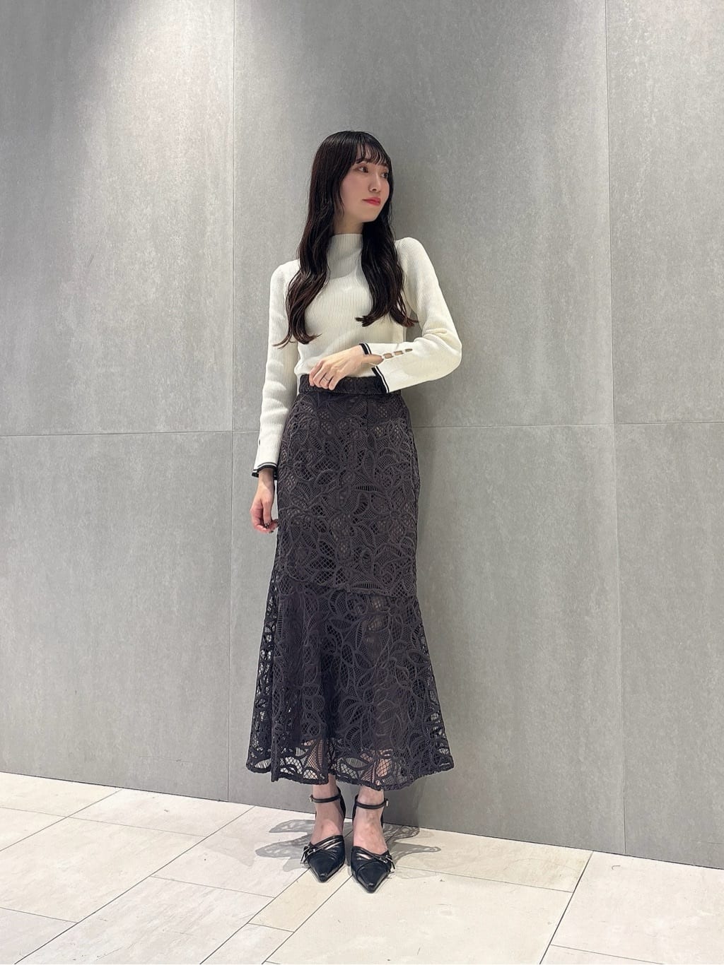 PROPORTION BODY DRESSING | ケミカルレースマーメイドスカート 25AW