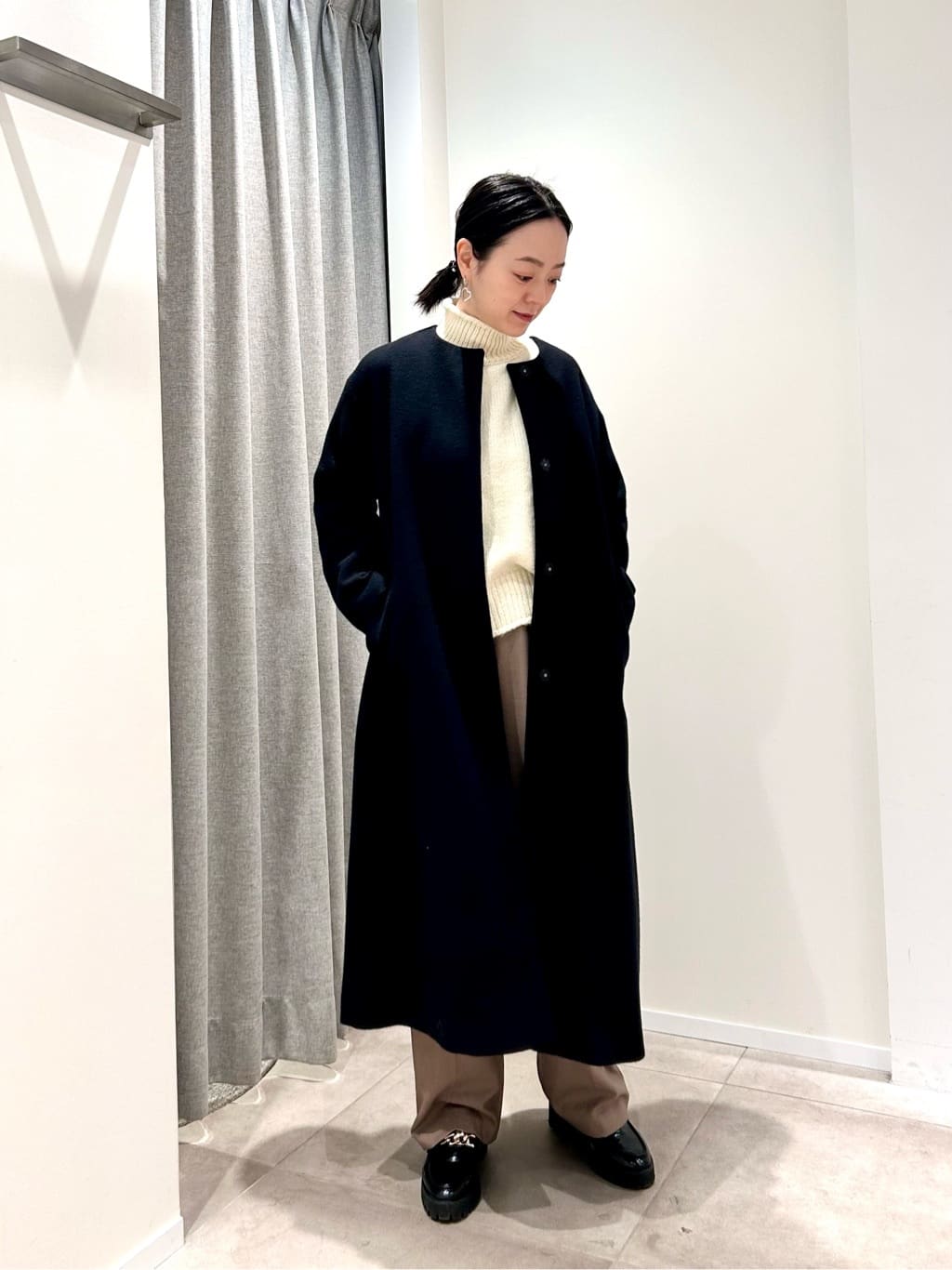 NATURAL BEAUTY BASIC | フォルムノーカラーロングコート | Rakuten