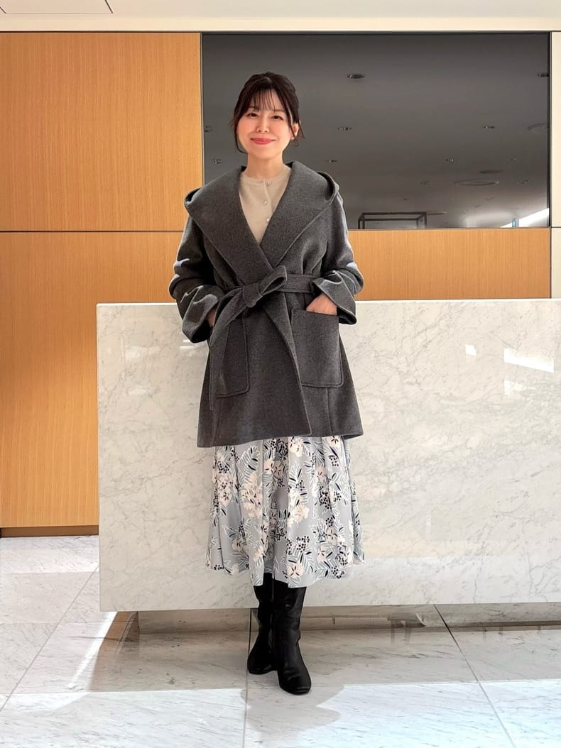 ANAYI | カシミヤ混フードガウンコート | Rakuten Fashion(楽天