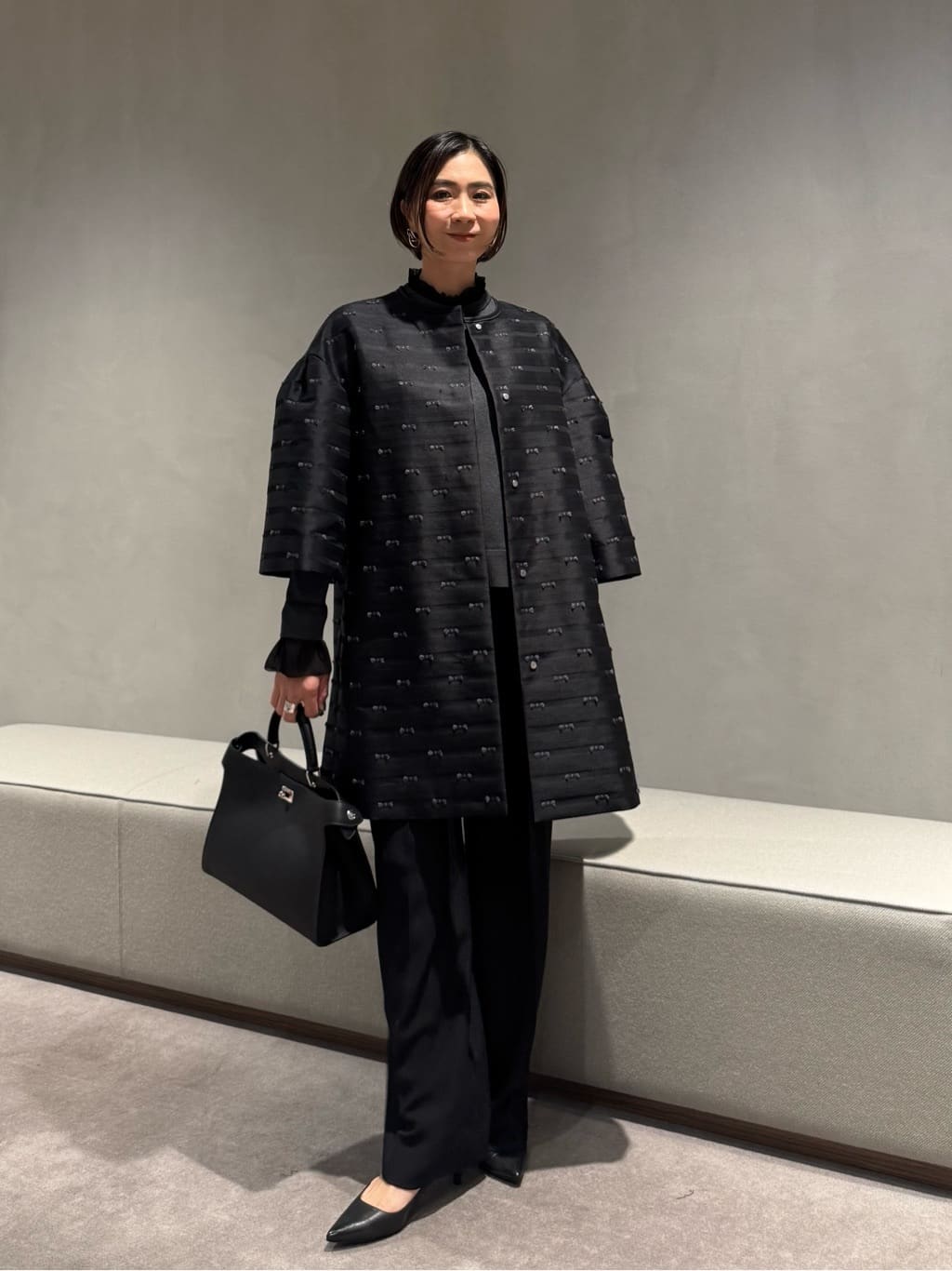 UNITED ARROWS | リボン カットジャガード コート | Rakuten Fashion