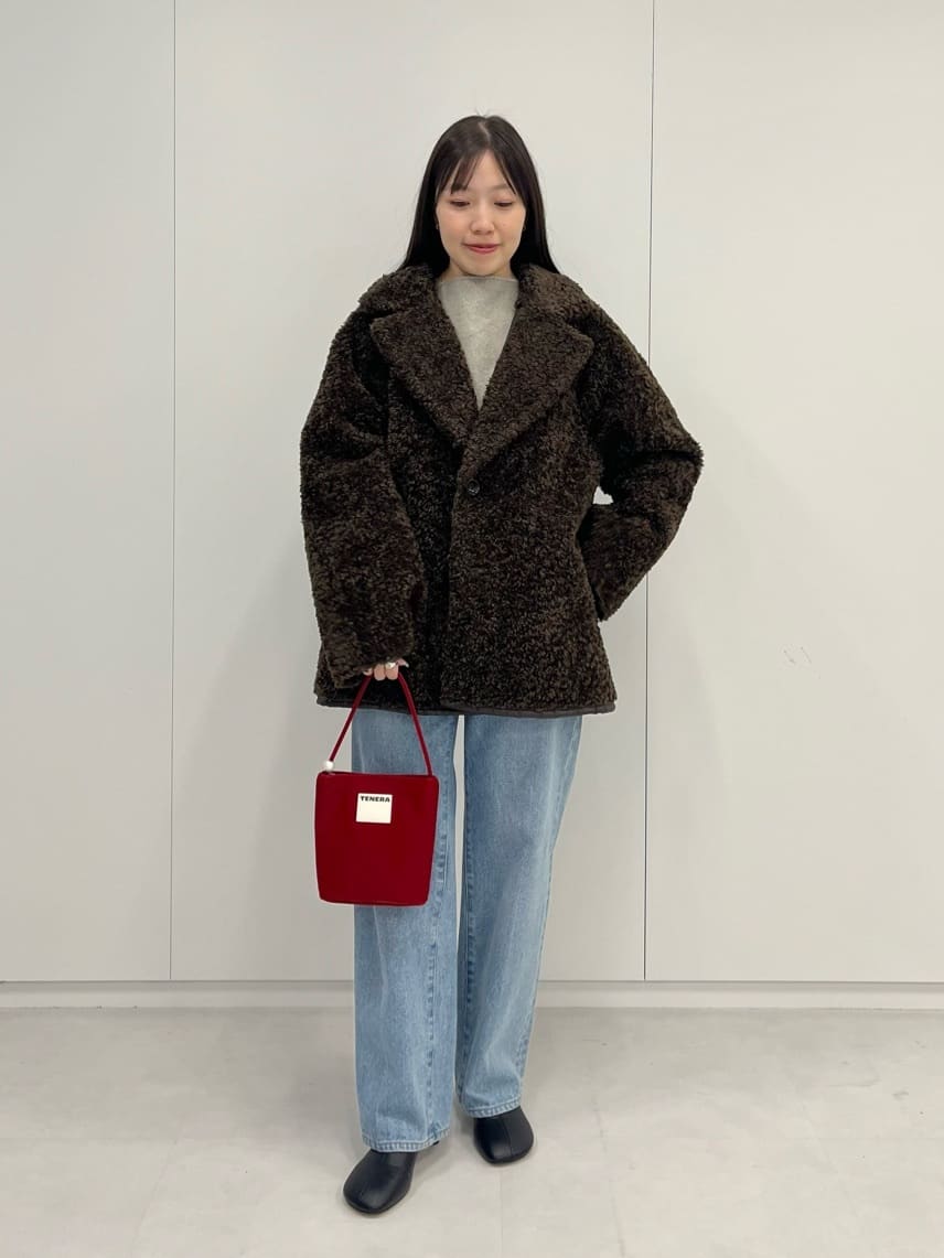 EMMEL REFINES ビッグカラー フェイクムートン ジャケット EMMEL REFINES（エメルリファインズ）の「＜EMMEL REFINES＞EM ビッグ