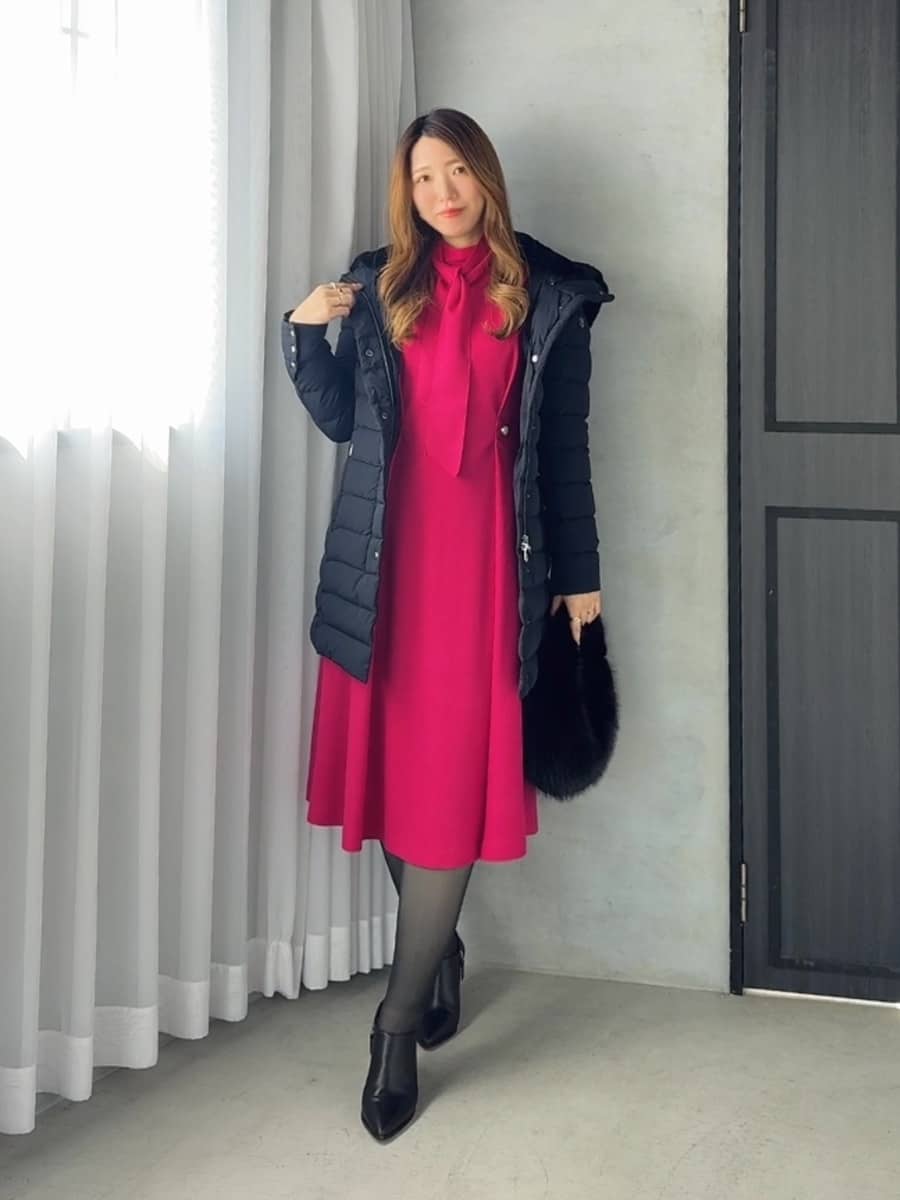 Viaggio Bluの【WEB限定カラーあり/新色追加】ルミナリー圧縮スムースワンピースを使ったコーディネートを紹介します。｜Rakuten Fashion(楽天ファッション／旧楽天ブランドアベニュー)6593240