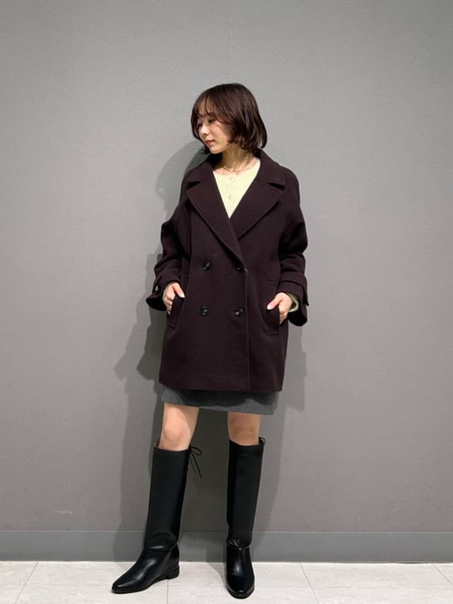 NATURAL BEAUTY BASIC | ダブルブレストフォルムミドルコート