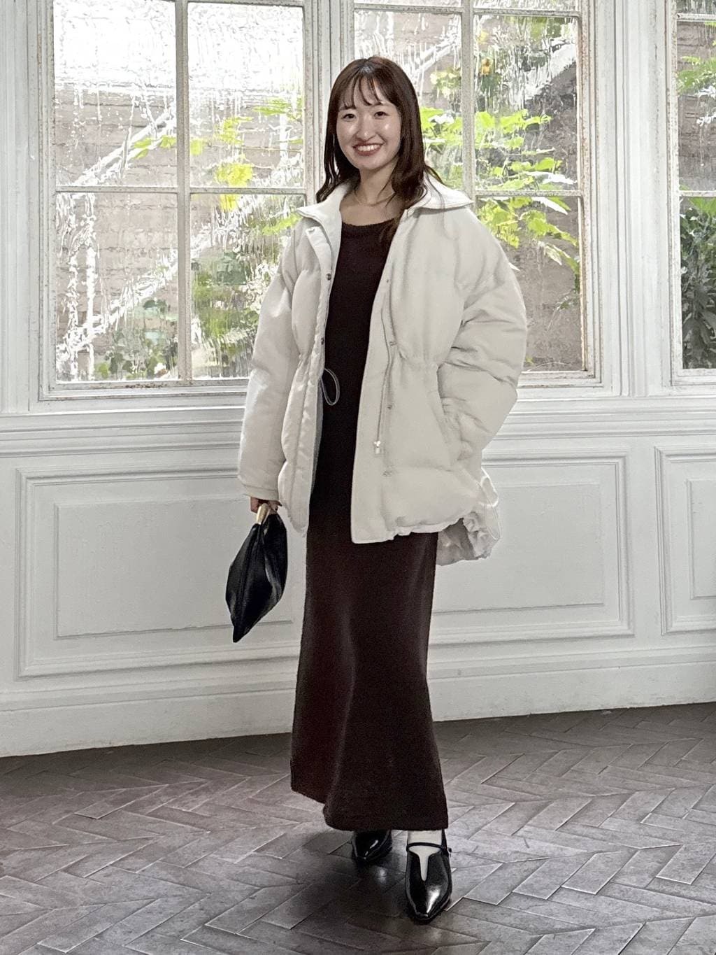 mysty womanのリブネック中綿ブルゾンを使ったコーディネートを紹介します。｜Rakuten Fashion(楽天ファッション／旧楽天ブランドアベニュー)6601327