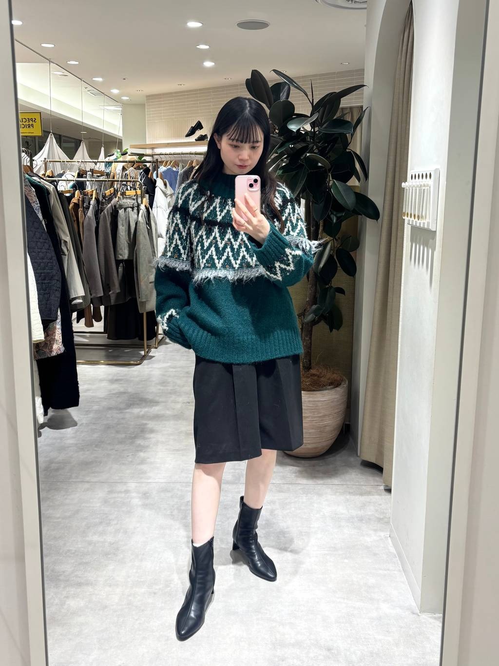 mysty womanのモヘヤタッチノルディックニットを使ったコーディネートを紹介します。｜Rakuten Fashion(楽天ファッション／旧楽天ブランドアベニュー)6601335