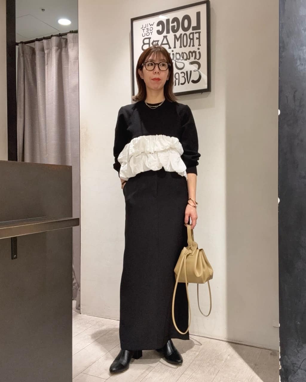 CAPRICIEUX LE'MAGE バルーンティアードプルオーバー タグ付き