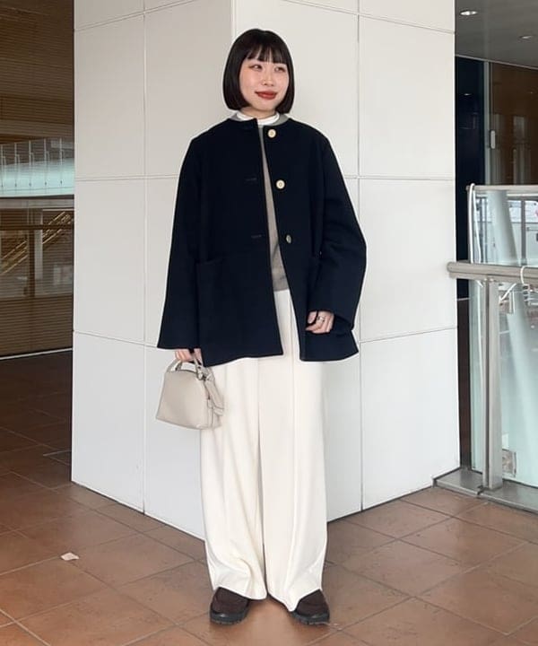 Demi-Luxe BEAMS | ソフトメルトン ノーカラーコート | Rakuten