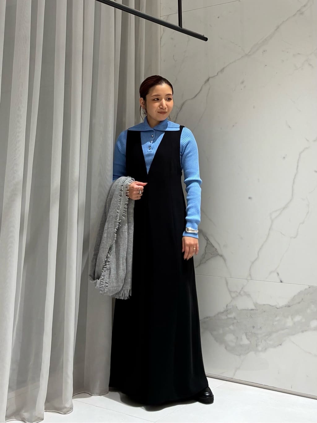 allurevilleの2WAYネックリブタートルを使ったコーディネートを紹介します。｜Rakuten Fashion(楽天ファッション／旧楽天ブランドアベニュー)6606072