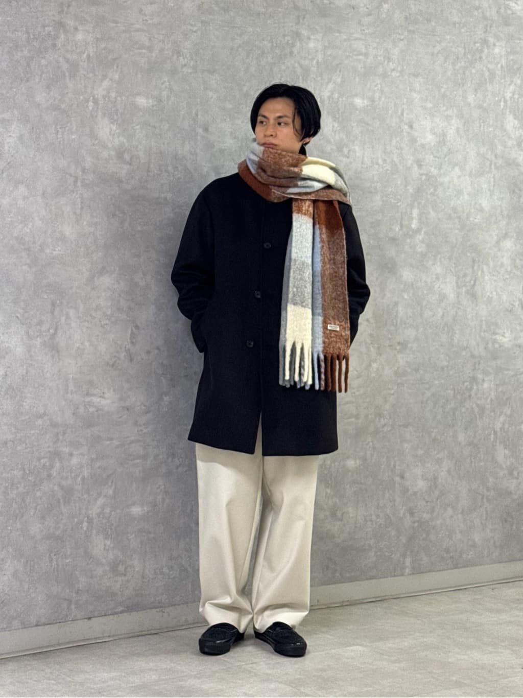 UNITED ARROWS LTD. OUTLET | 120S メルトン チェック バルカラー