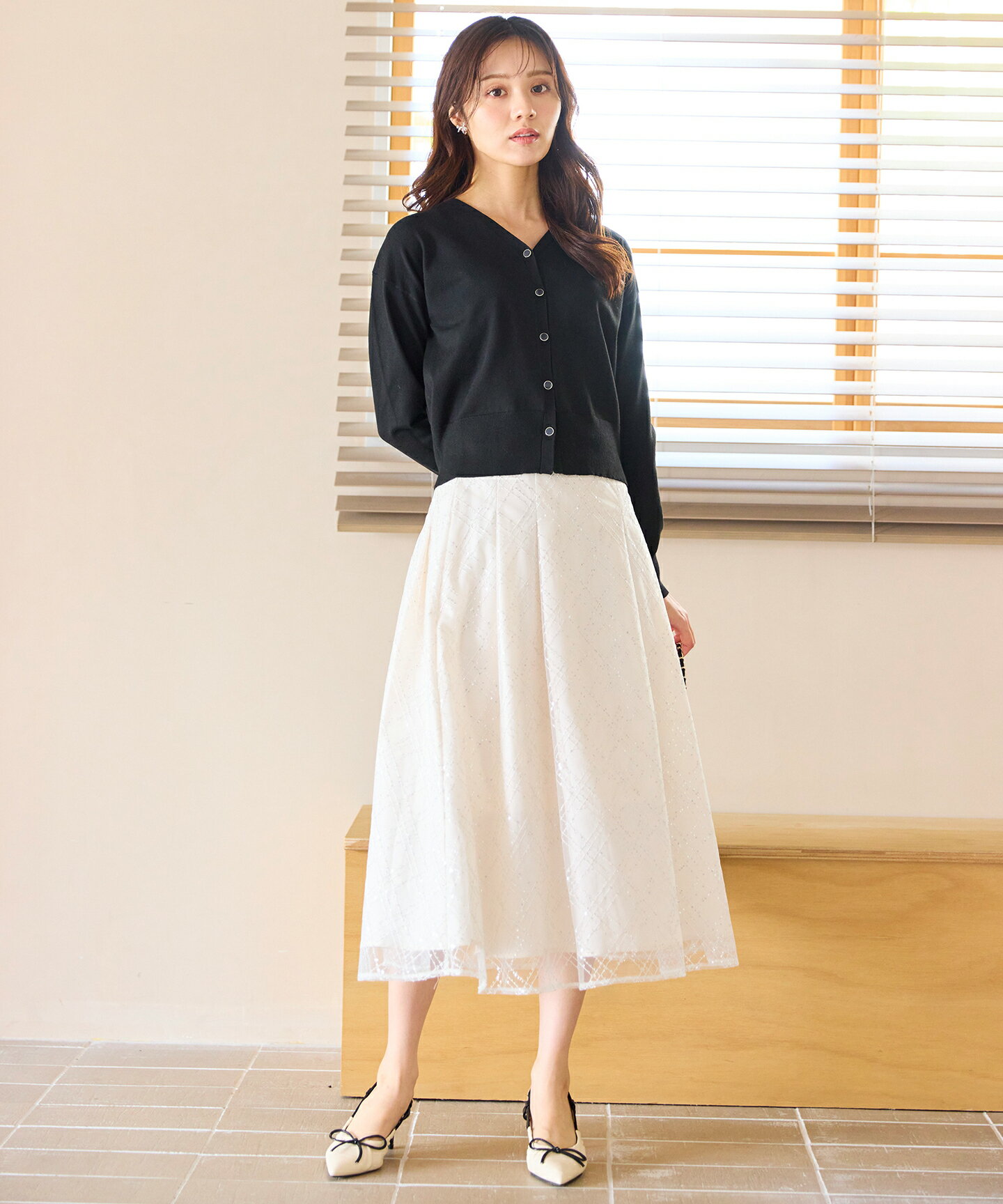 Ferouxの美シルエット ニット カーディガンを使ったコーディネートを紹介します。｜Rakuten Fashion(楽天ファッション／旧楽天ブランドアベニュー)6610976