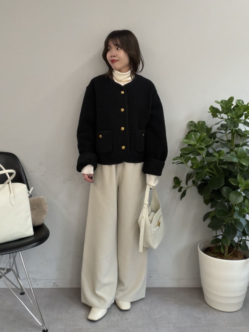 GALLARDAGALANTEの【累計販売1万枚超!】【美脚パンツ】ワイドドロストパンツを使ったコーディネートを紹介します。｜Rakuten Fashion(楽天ファッション／旧楽天ブランドアベニュー)6613771