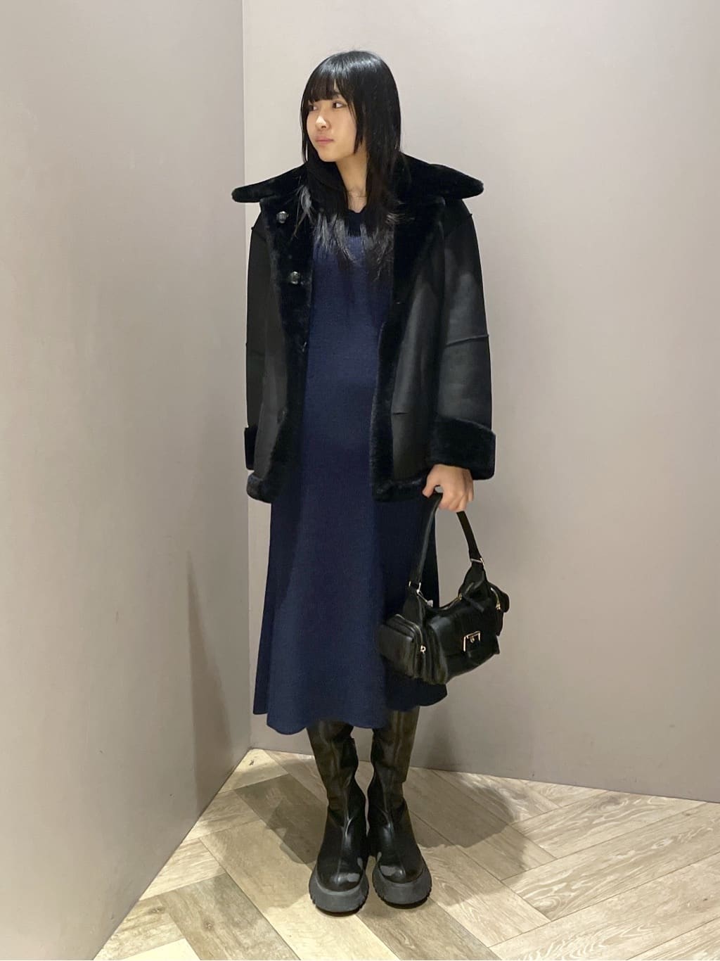 moussyのBOXY FAUX LEATHER バッグを使ったコーディネート | Rakuten