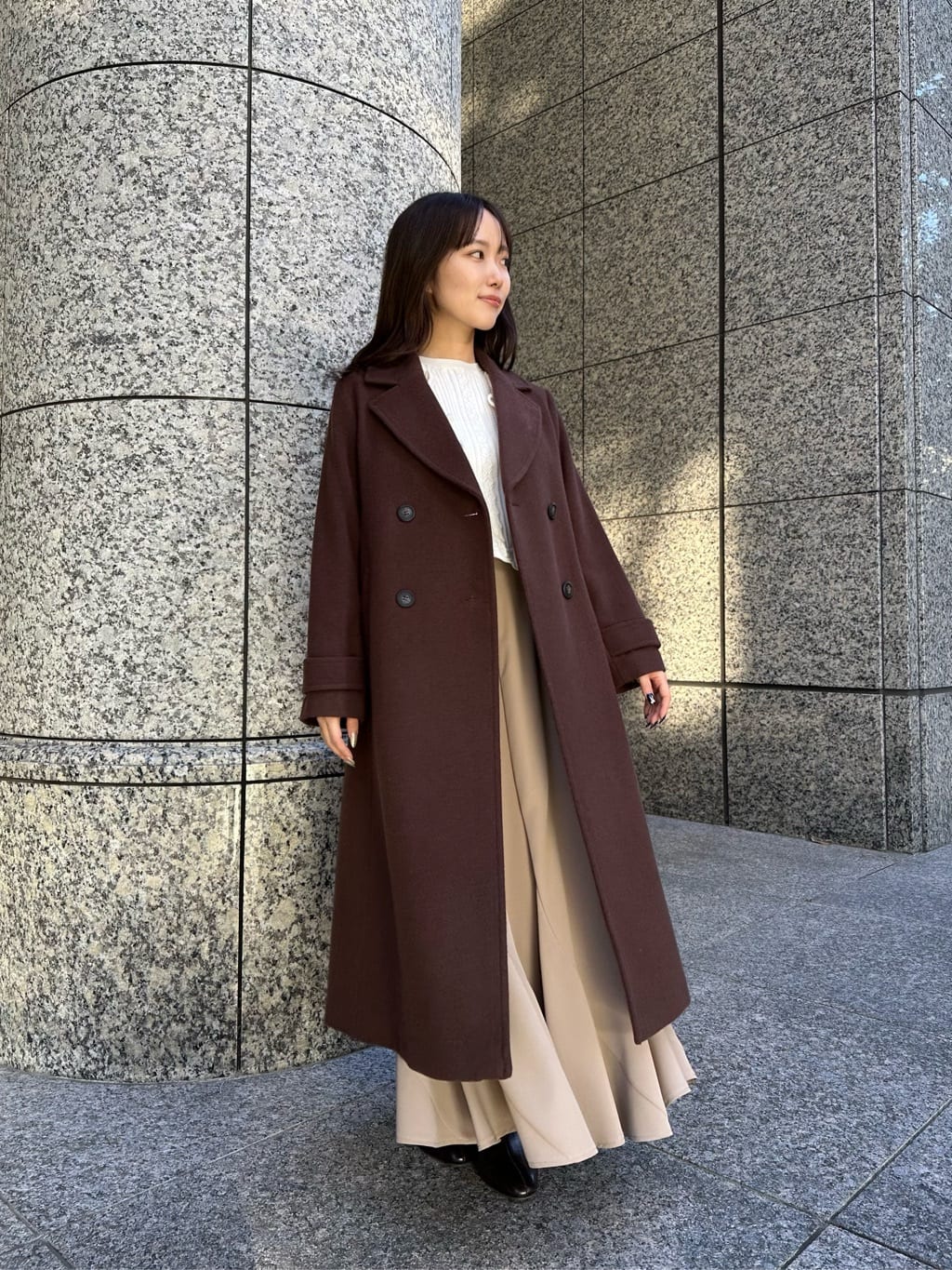 NATURAL BEAUTY BASIC | ビッグカラーダブルチェスターコート