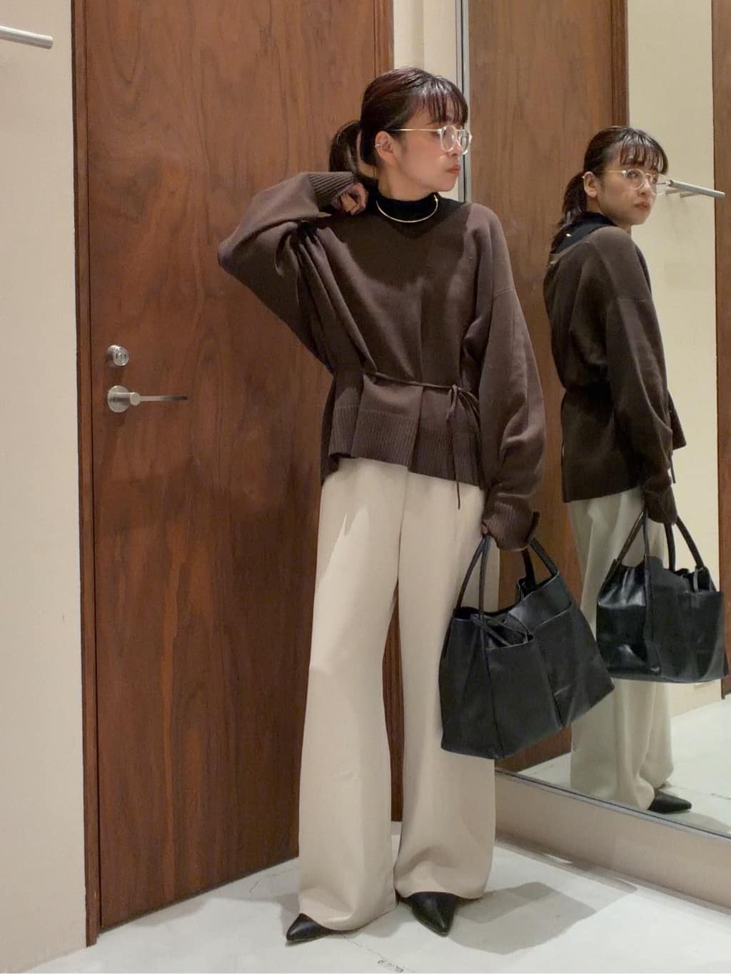 GALLARDAGALANTEの【累計販売1万枚超!】【美脚パンツ】ワイドドロストパンツを使ったコーディネートを紹介します。｜Rakuten Fashion(楽天ファッション／旧楽天ブランドアベニュー)6615029