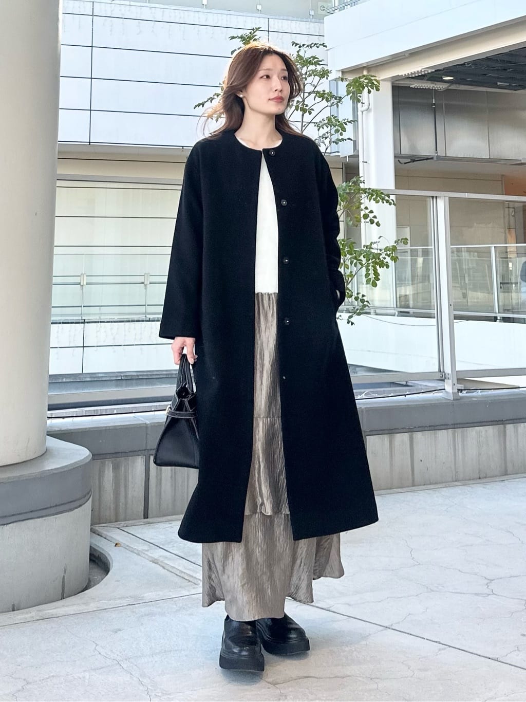 NATURAL BEAUTY BASIC | フォルムノーカラーロングコート | Rakuten