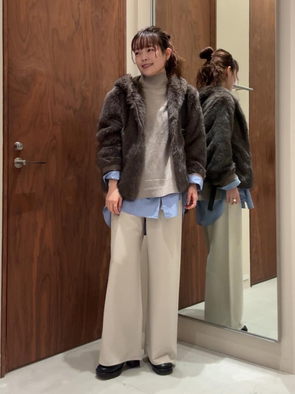 GALLARDAGALANTEの【累計販売1万枚超!】【美脚パンツ】ワイドドロストパンツを使ったコーディネートを紹介します。｜Rakuten Fashion(楽天ファッション／旧楽天ブランドアベニュー)6619920