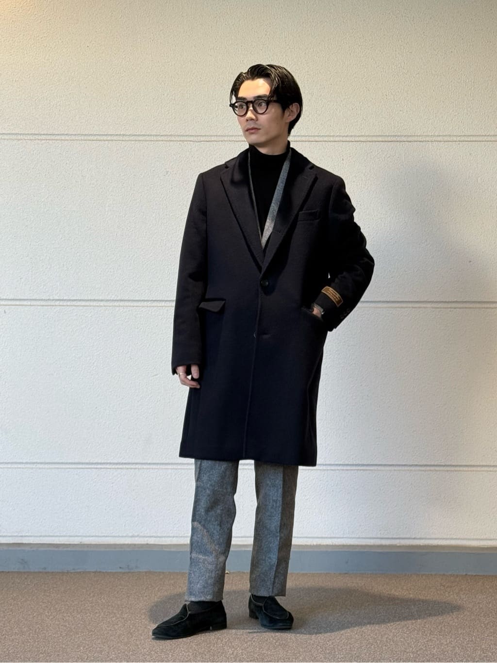UNITED ARROWS LTD. OUTLET | カシミヤブレンド ネイビー チェスター