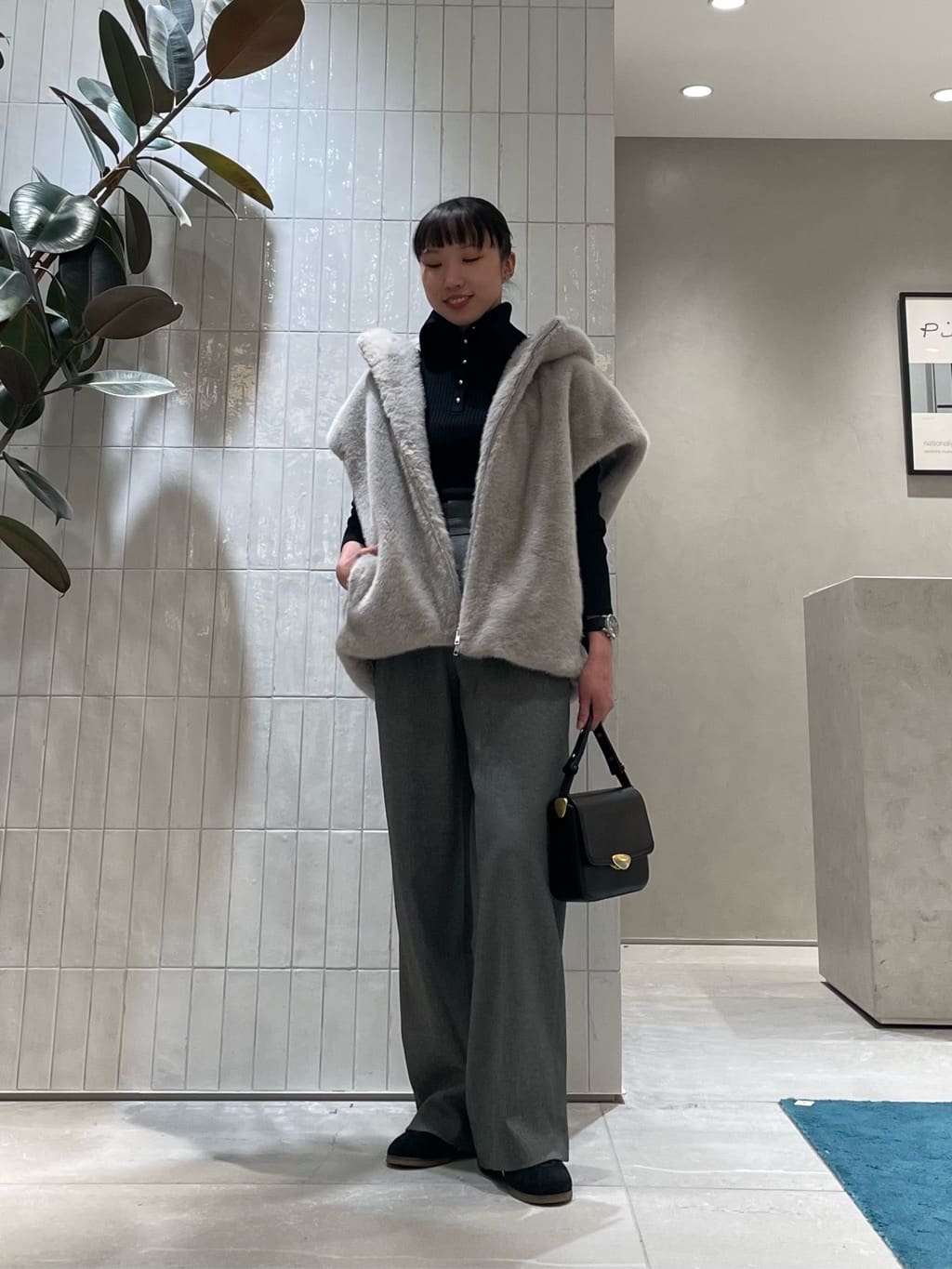 allurevilleの2WAYネックリブタートルを使ったコーディネートを紹介します。｜Rakuten Fashion(楽天ファッション／旧楽天ブランドアベニュー)6625166
