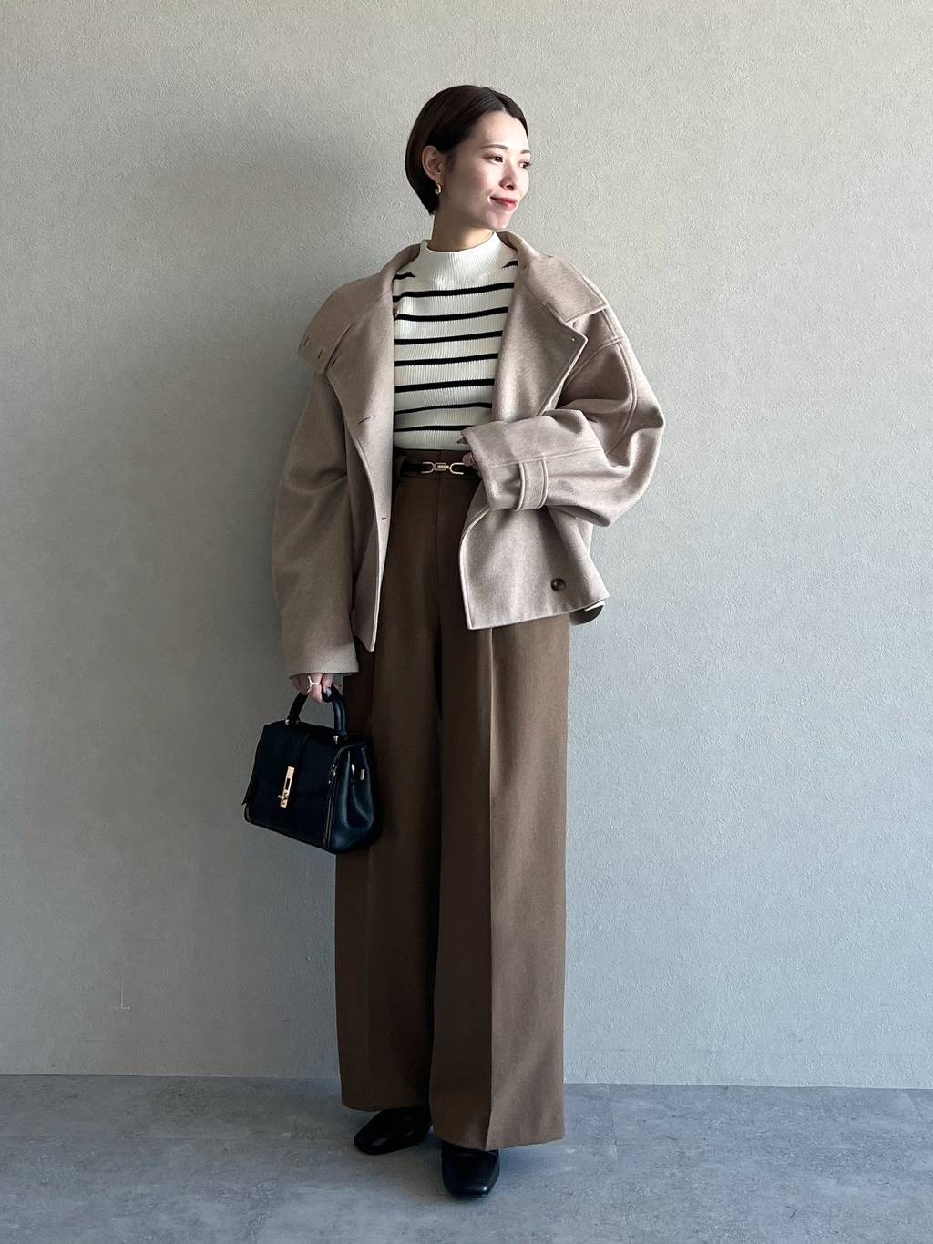 mysty womanの袖レイヤード配色ニットを使ったコーディネートを紹介します。｜Rakuten Fashion(楽天ファッション／旧楽天ブランドアベニュー)6627225