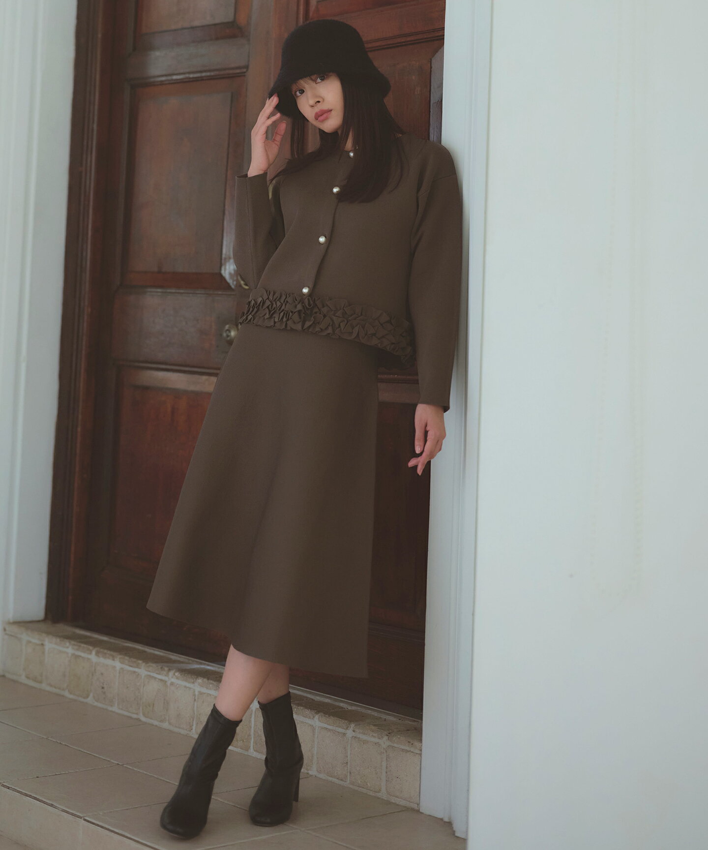Feroux | フリル ニット セットアップ | Rakuten Fashion(楽天