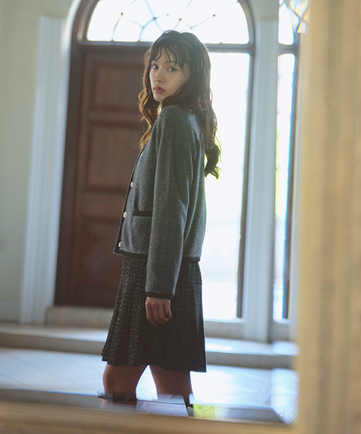 Ferouxのブークレー ニット ジャケットを使ったコーディネートを紹介します。｜Rakuten Fashion(楽天ファッション／旧楽天ブランドアベニュー)6632895