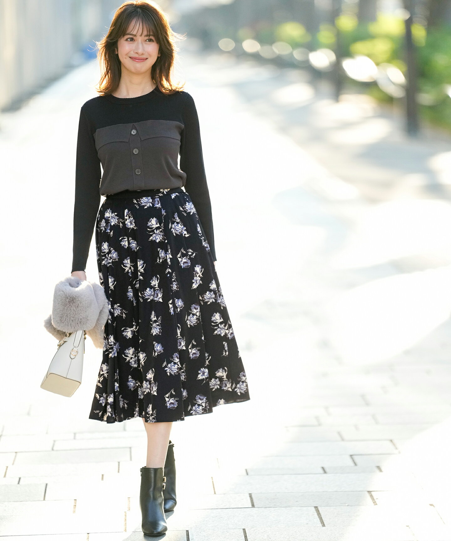 ANY SISのビスチェ風 長袖 ニットを使ったコーディネートを紹介します。｜Rakuten Fashion(楽天ファッション／旧楽天ブランドアベニュー)6639109