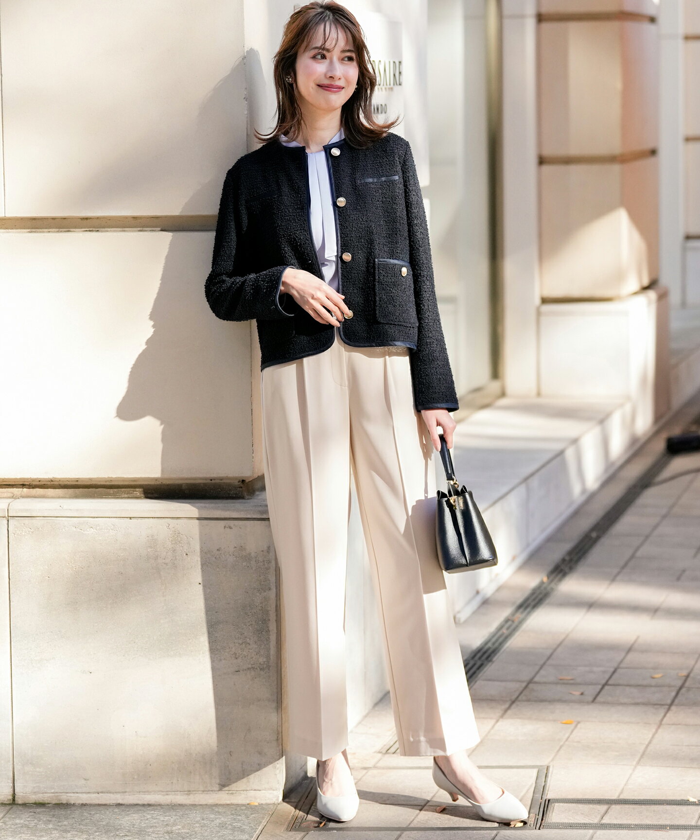 ANY SISの【4WAY】長袖 ボウブラウスを使ったコーディネートを紹介します。｜Rakuten Fashion(楽天ファッション／旧楽天ブランドアベニュー)6639090