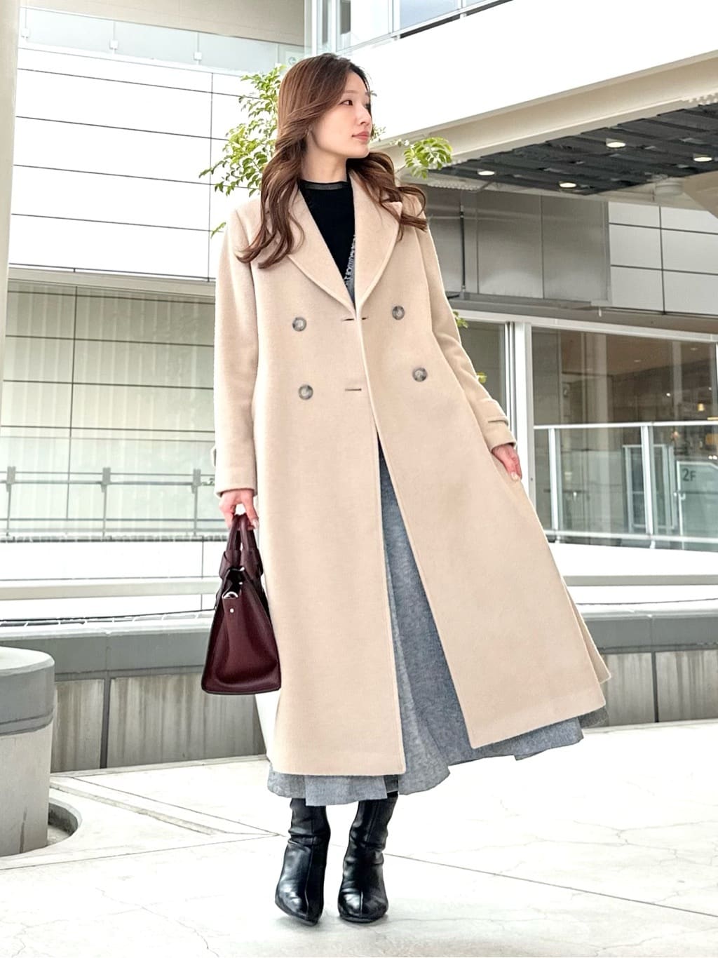 NATURAL BEAUTY BASIC | ビッグカラーダブルチェスターコート